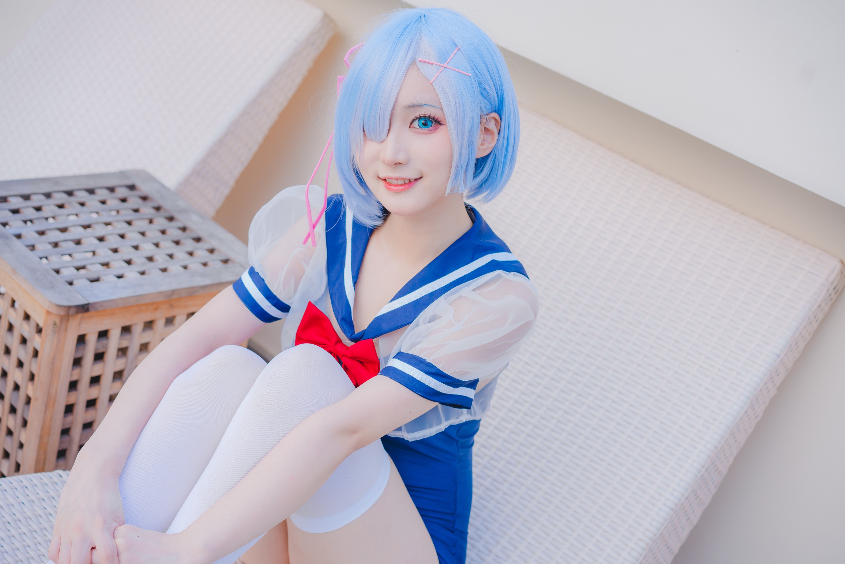 图片[1]-幼愛Youmeko – NO.025 蕾姆泳装[18P]-XikXak